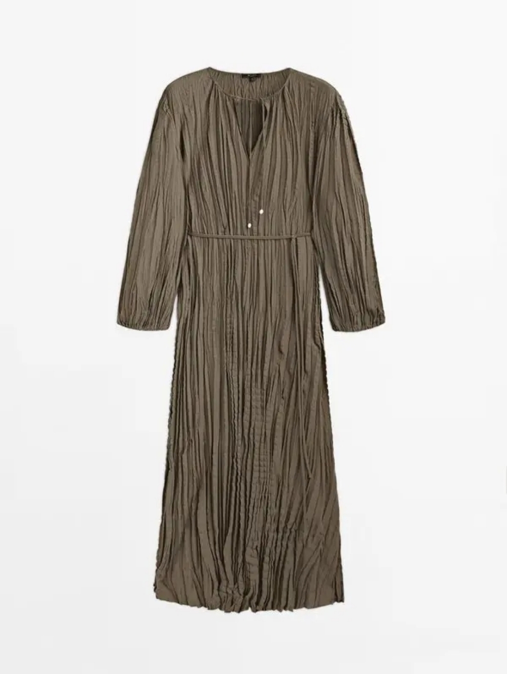 NWOT Massimo Dutti Flowing Pleated Midi Dress SMALL